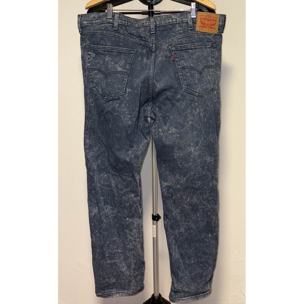 541 LEVI athletic fit 40 x 32 acid wash distressed fade Gray/Blue